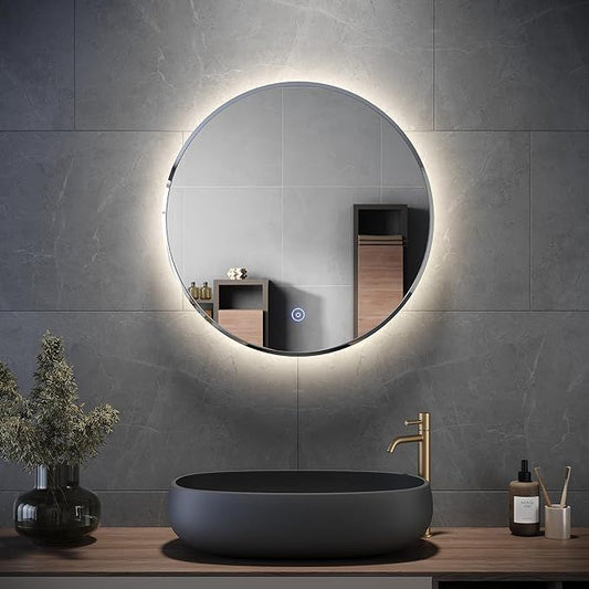 Luminous Elegance – The Smart Round LED Bath Mirror